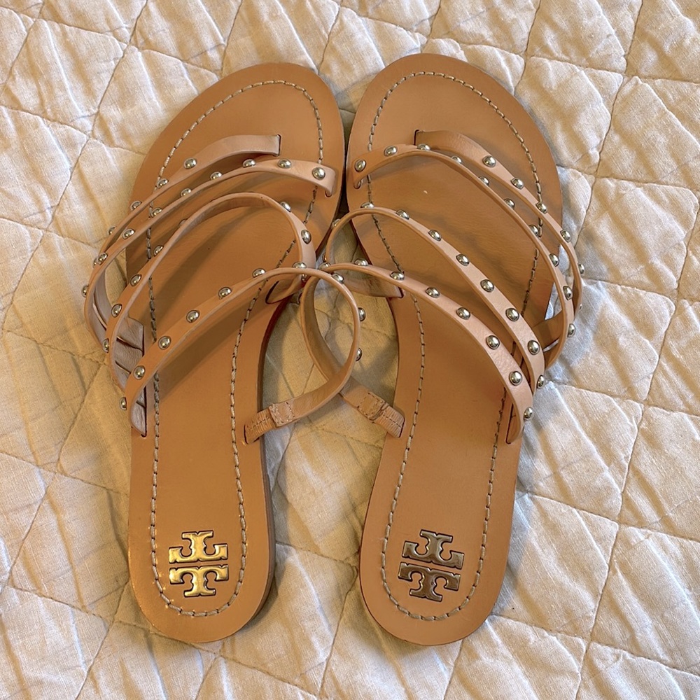 Tory Burch Patos Studded Leather Sandals